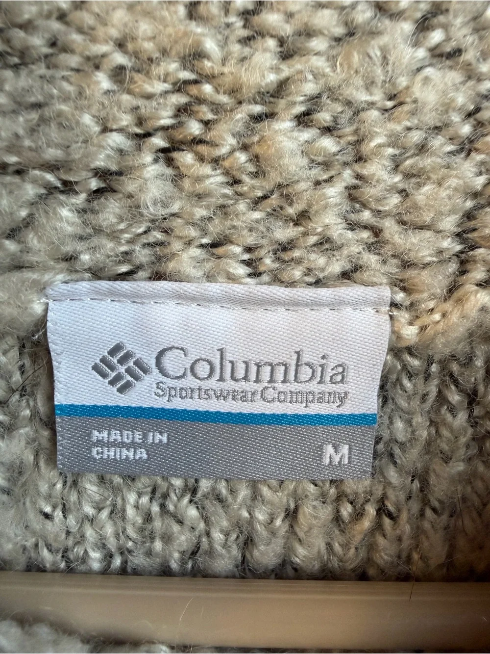 Columbia Cream Bouclé Cowl Neck Sweater